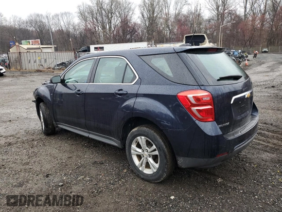 2017 Chevrolet Equinox LS with VIN 2GNALBEK5H1600909, listed as a Copart auction lot 50034685 with 91,166 mi miles and Salvage Title. Bid and sale history available at DreamBid. Image 2.