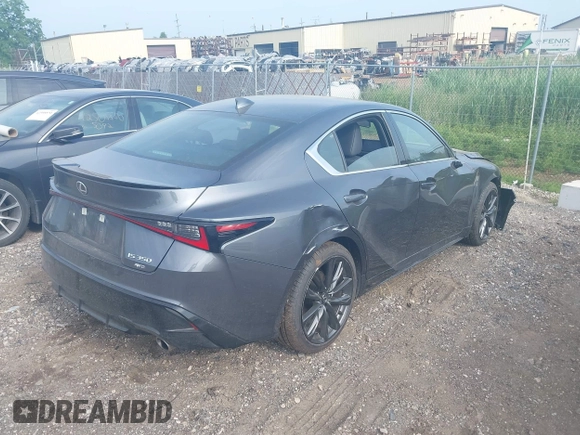 2024 Lexus IS 350 F Sport with VIN JTHBZ1E21R5036891, listed as a IAAI auction lot 42515614 with 6,904 mi miles and . Bid and sale history available at DreamBid. Image 4.
