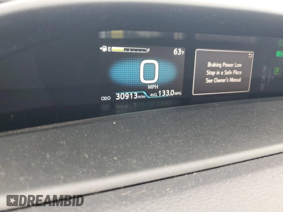2022 Toyota Prius LE with VIN JTDKAMFP5N3225862, listed as a Copart auction lot 60134975 with 30,913 mi miles and Salvage title. Bid and sale history available at DreamBid. Image 9.