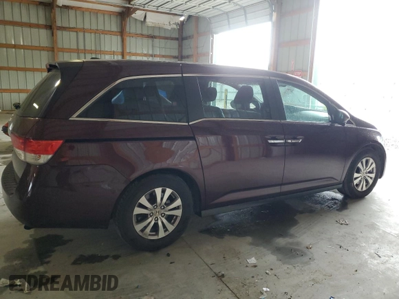 2014 Honda Odyssey EX-L with VIN 5FNRL5H64EB030633, listed as a Copart auction lot 57848505 with 160,496 mi miles and Salvage title. Bid and sale history available at DreamBid. Image 3.