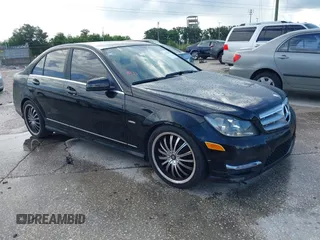 2012 Mercedes-Benz C 250 Sport with VIN WDDGF4HB7CR195451, listed as a IAAI auction lot 42675323 with 159,457 mi miles and . Bid and sale history available at DreamBid. Image 1.