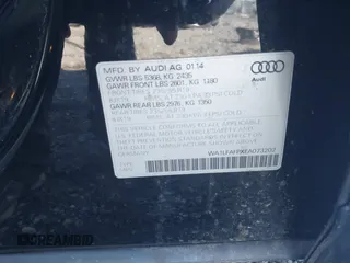 2014 Audi Q5 Premium Plus with VIN WA1LFAFPXEA073202, listed as a IAAI auction lot 41823284 with 98,779 mi miles. Bid and sale history available at carsss.com. Image 9.