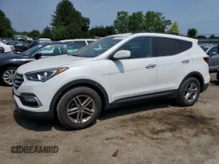 2017 Hyundai Santa Fe 2.4L z VIN 5NMZUDLB7HH018961, wystawiony jako Copart lot #60418395 z przebiegiem 107 830 mil mil oraz Czysty tytuł • Clean title. Historia ofert i sprzedaży dostępna na DreamBid. Obrazek 1.