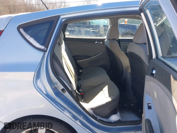 2012 Hyundai Accent SE with VIN KMHCU5AEXCU032097, listed as a IAAI auction lot 41143303 with 29,828 mi miles. Bid and sale history available at carsss.com. Image 8.