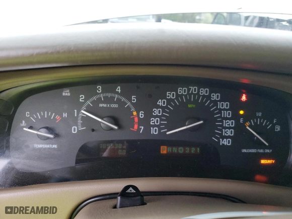2001 Buick Park Avenue with VIN 1G4CW54K214268879, listed as a Copart auction lot 51590485 with 189,538 mi miles and Salvage Title. Bid and sale history available at carsss.com. Image 9.
