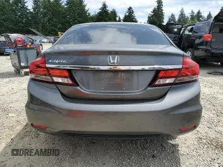 2013 Honda Civic LX with VIN 2HGFB2F55DH302308, listed as a Copart auction lot 60757165 with 70,204 mi miles and Salvage title. Bid and sale history available at DreamBid. Image 6.