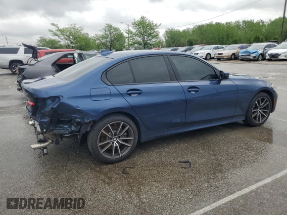 2022 BMW 3 Series 330i xDrive with VIN 3MW5R7J03N8C36977, listed as a Copart auction lot 53891745 with 14,938 mi miles and Salvage title. Bid and sale history available at DreamBid. Image 3.