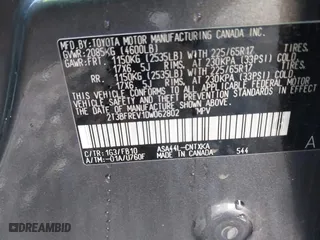 2013 Toyota RAV4 LE with VIN 2T3BFREV1DW062802, listed as a IAAI auction lot 41142211 with 176,630 mi miles. Bid and sale history available at carsss.com. Image 9.