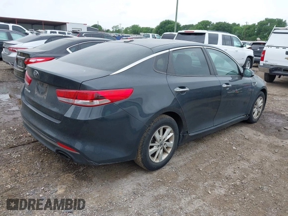 2016 Kia Optima LX with VIN KNAGT4L37G5070799, listed as a IAAI auction lot 41963239 with 116,308 mi miles. Bid and sale history available at carsss.com. Image 4.