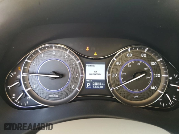 2015 Infiniti QX80 with VIN JN8AZ2NF5F9573374, listed as a Copart auction lot 57489775 with 128,848 mi miles and Salvage title. Bid and sale history available at DreamBid. Image 9.
