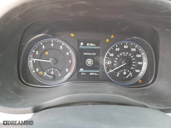 2021 Hyundai Kona SEL Plus with VIN KM8K6CAA7MU602940, listed as a Copart auction lot 82282504 with 45,316 mi miles and Salvage Title. Bid and sale history available at carsss.com. Image 9.