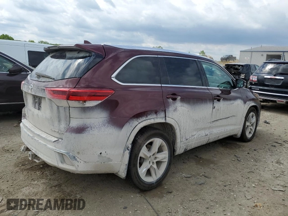 2017 Toyota Highlander Limited with VIN 5TDDZRFH0HS405454, listed as a Copart auction lot 58014445 with 107,647 mi miles and Clean title. Bid and sale history available at DreamBid. Image 3.