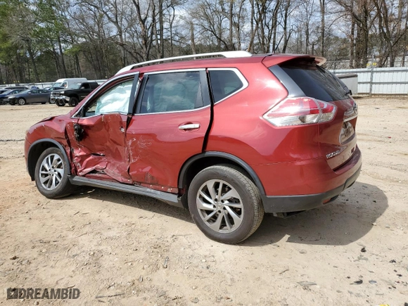 2015 Nissan Rogue SL with VIN 5N1AT2MVXFC887848, listed as a Copart auction lot 49227115 with 91,608 mi miles and Salvage Title. Bid and sale history available at carsss.com. Image 2.