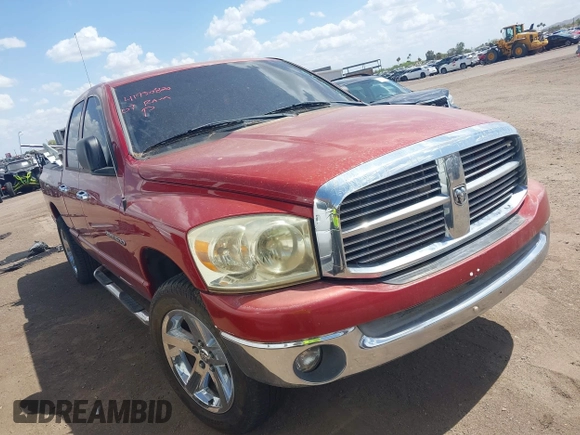 2007 Dodge Ram 1500 SLT with VIN 1D7HA18277S261836, listed as a IAAI auction lot 41950820 with 132,830 mi miles. Bid and sale history available at carsss.com. Image 1.