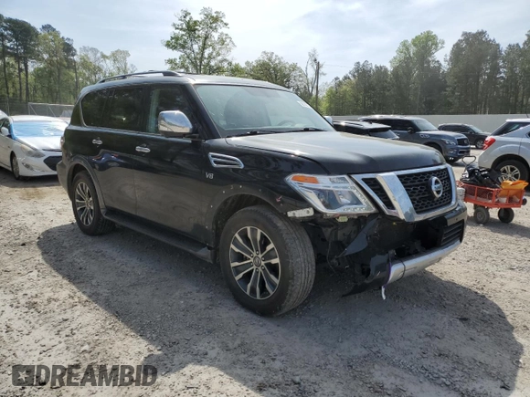 2018 Nissan Armada SV with VIN JN8AY2ND7J9059858, listed as a Copart auction lot 50140715 with 107,126 mi miles and Salvage Title. Bid and sale history available at carsss.com. Image 4.