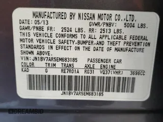 2014 Infiniti Q50 Premium with VIN JN1BV7AR5EM683185, listed as a Copart auction lot 53796975 with 149,277 mi miles and Salvage Title. Bid and sale history available at DreamBid. Image 12.