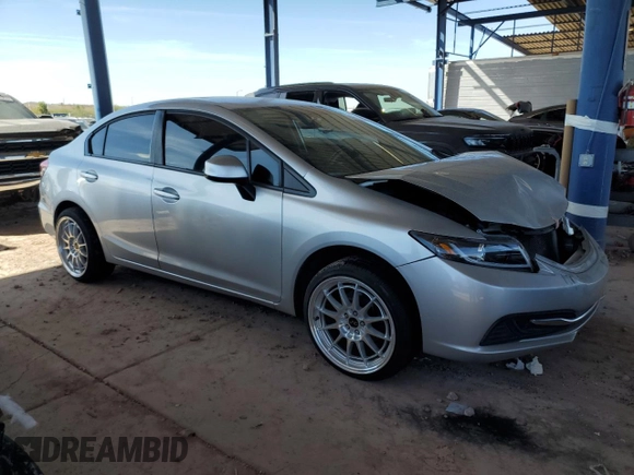 2013 Honda Civic LX with VIN 2HGFB2F53DH527388, listed as a Copart auction lot 46123985 with 146,591 mi miles and Salvage Title. Bid and sale history available at DreamBid. Image 4.