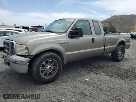 2006 Ford F-250 XL with VIN 1FTSX20566EA53924, listed as a Copart auction lot 56598195 with 237,387 mi miles and Salvage title. Bid and sale history available at DreamBid. Image 1.