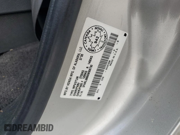 2006 Honda Odyssey Touring с VIN 5FNRL38866B506730, выставлен на аукционе Copart как лот 54214865 с пробегом 241 982 миль миль и Списание • Salvage title. История ставок и продаж доступна на DreamBid. Изображение 13.