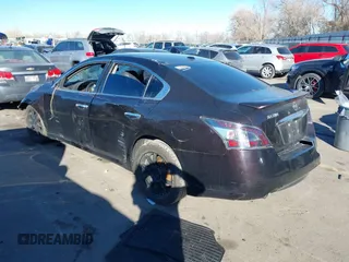 2013 Nissan Maxima S with VIN 1N4AA5AP5DC845656, listed as a IAAI auction lot 41518073 with 111,576 mi miles and . Bid and sale history available at DreamBid. Image 3.