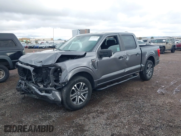 2021 Ford F-150 XL with VIN 1FTEW1CPXMFC34281, listed as a IAAI auction lot 41765916 with 115,370 mi miles. Bid and sale history available at carsss.com. Image 2.