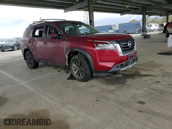 2024 Nissan Pathfinder SL with VIN 5N1DR3CAXRC206771, listed as a Copart auction lot 48818065 with 21,339 mi miles and Salvage title. Bid and sale history available at DreamBid. Image 12.