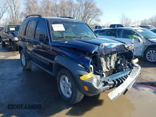 2007 Jeep Liberty Sport with VIN 1J4GL48K47W530038, listed as a IAAI auction lot 41724536 with 183,084 mi miles. Bid and sale history available at carsss.com. Image 1.