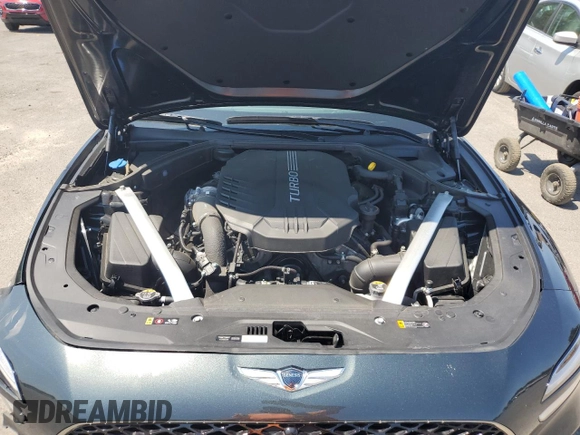 2023 Genesis G70 3.3T with VIN KMTG54TE3PU117672, listed as a Copart auction lot 63418684 with 19,899 mi miles and Salvage Title. Bid and sale history available at carsss.com. Image 12.