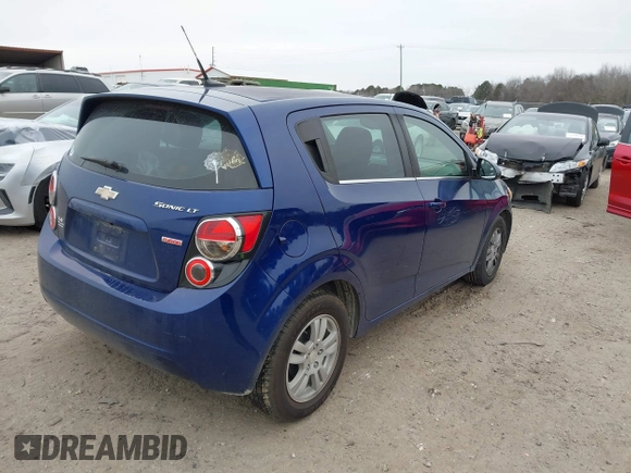 2014 Chevrolet Sonic LT with VIN 1G1JC6SB6E4134503, listed as a IAAI auction lot 41364166 with 124,225 mi miles. Bid and sale history available at carsss.com. Image 4.