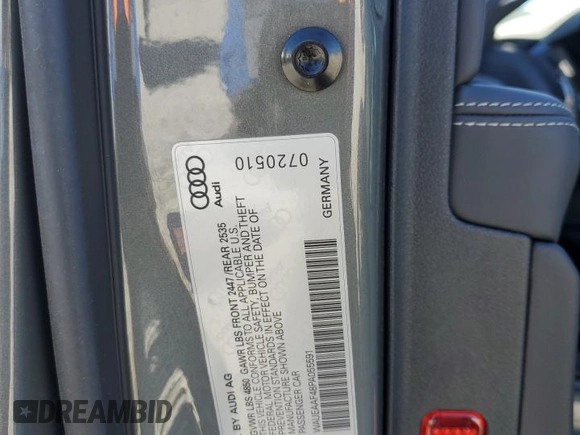 2023 Audi A4 S line Premium Plus z VIN WAUEAAF48PA055591, wystawiony jako Copart lot #48084975 z przebiegiem Nie podano mil oraz Szkoda całkowita • Salvage title. Historia ofert i sprzedaży dostępna na DreamBid. Obrazek 12.