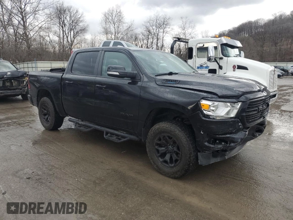 2020 Ram 1500 Big Horn with VIN 1C6SRFFT6LN376381, listed as a Copart auction lot 49869355 with 115,349 mi miles and Salvage Title. Bid and sale history available at carsss.com. Image 4.