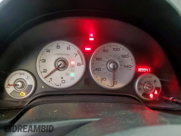 2004 Acura RSX with VIN JH4DC54854S014345, listed as a Copart auction lot 57775805 with 189,947 mi miles and Salvage title. Bid and sale history available at DreamBid. Image 9.