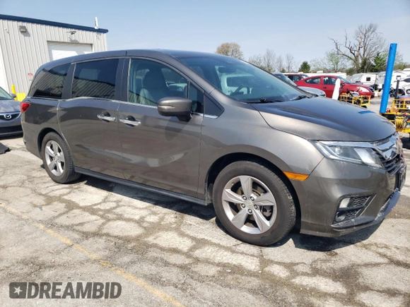 2018 Honda Odyssey EX-L with VIN 5FNRL6H76JB066266, listed as a Copart auction lot 52772545 with Not Provided miles and Non Repairable. Bid and sale history available at DreamBid. Image 4.