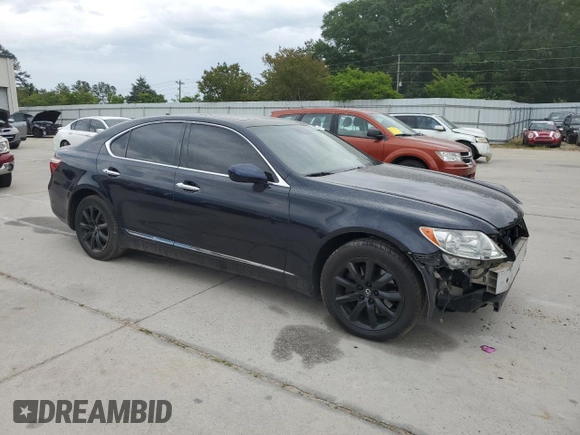 2007 Lexus LS 460 with VIN JTHBL46F975008533, listed as a Copart auction lot 55954265 with 182,192 mi miles and Salvage title. Bid and sale history available at DreamBid. Image 4.