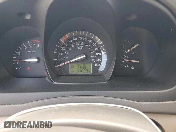 2009 Kia Spectra EX with VIN KNAFE221195600794, listed as a Copart auction lot 68090154 with 77,037 mi miles and Salvage Title. Bid and sale history available at carsss.com. Image 9.
