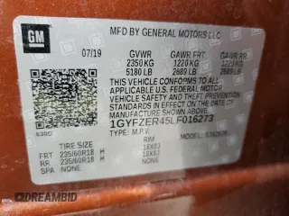 2020 Cadillac XT4 FWD Sport с VIN 1GYFZER45LF016273, выставлен на аукционе Copart как лот 53550685 с пробегом 66 037 миль миль и Списание • Salvage title. История ставок и продаж доступна на DreamBid. Изображение 13.