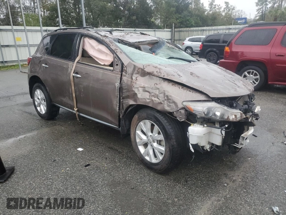2013 Nissan Murano SL with VIN JN8AZ1MU8DW212116, listed as a Copart auction lot 48241515 with 0 mi miles and Salvage Title. Bid and sale history available at carsss.com. Image 4.