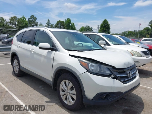 2012 Honda CR-V EX-L with VIN 5J6RM4H79CL038408, listed as a IAAI auction lot 42453505 with 73,409 mi miles and . Bid and sale history available at DreamBid. Image 1.