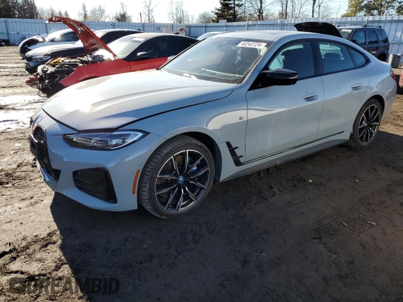 2023 BMW i4 M50 with VIN WBY33AW0XPFN41239, listed as a Copart auction lot 40243724 with 16,063 mi miles and Clean Title. Bid and sale history available at carsss.com. Image 1.