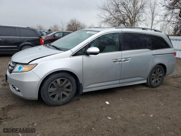 2015 Honda Odyssey Touring Elite with VIN 5FNRL5H98FB504479, listed as a Copart auction lot 48463355 with 62,442 mi miles and Salvage Title. Bid and sale history available at carsss.com. Image 1.