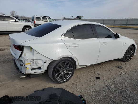 2015 Lexus IS 350 with VIN JTHBE1D21F5022692, listed as a Copart auction lot 85035384 with 87,443 mi miles and Salvage Title. Bid and sale history available at DreamBid. Image 3.
