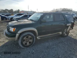 2000 Toyota 4Runner SR5 with VIN JT3GN86R8Y0144495, listed as a Copart auction lot 89302825 with 225,766 mi miles and Salvage Title. Bid and sale history available at DreamBid. Image 1.