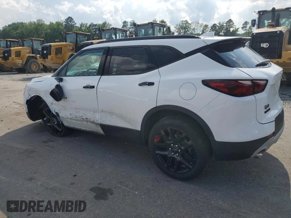 2020 Chevrolet Blazer LT with VIN 3GNKBCRS4LS720401, listed as a Copart auction lot 60222385 with 69,191 mi miles and Salvage title. Bid and sale history available at DreamBid. Image 2.