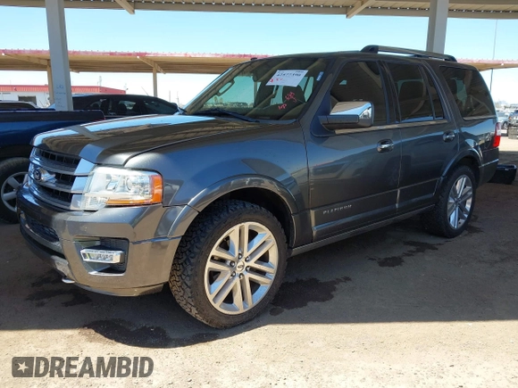 2017 Ford Expedition Platinum z VIN 1FMJU1MT5HEA25988, wystawiony jako IAAI lot #42577390 z przebiegiem 185 037 mil mil oraz . Historia ofert i sprzedaży dostępna na DreamBid. Obrazek 2.