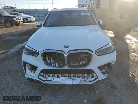 2022 BMW X5 M with VIN 5YMJU0C06N9K15414, listed as a Copart auction lot 46120325 with 0 mi miles and Salvage Title. Bid and sale history available at carsss.com. Image 5.