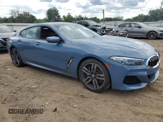 2022 BMW 8 Series 840i with VIN WBAGV4C07NCJ71205, listed as a Copart auction lot 62498374 with 9,531 mi miles and Salvage Title. Bid and sale history available at carsss.com. Image 4.