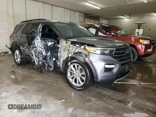 2021 Ford Explorer XLT with VIN 1FMSK8DH6MGB67294, listed as a Copart auction lot 52707955 with 59,470 mi miles and Salvage Title. Bid and sale history available at carsss.com. Image 4.