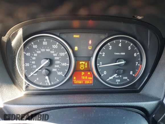 2012 BMW 3 Series 335i xDrive with VIN WBAKF9C52CE859632, listed as a Copart auction lot 45730935 with 107,081 mi miles and Salvage Title. Bid and sale history available at carsss.com. Image 9.