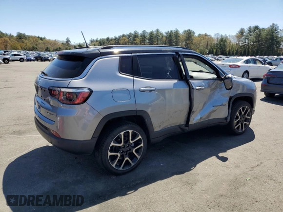 2018 Jeep Compass Limited with VIN 3C4NJDCBXJT114406, listed as a Copart auction lot 55061375 with 101,858 mi miles and Salvage title. Bid and sale history available at DreamBid. Image 3.