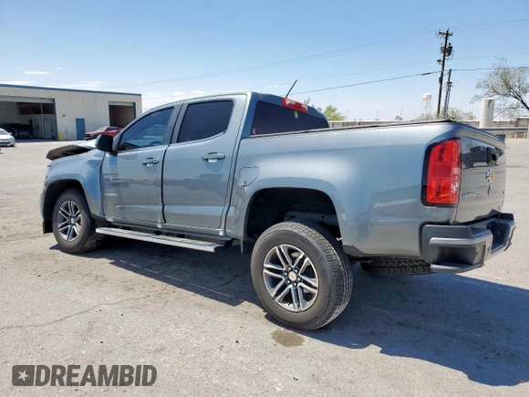 2020 Chevrolet Colorado 2WD LT with VIN 1GCGSCEN0L1110706, listed as a Copart auction lot 62019685 with 57,851 mi miles and Salvage title. Bid and sale history available at DreamBid. Image 2.